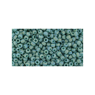 SB15JT-2634F - Toho size 15 seed beads - semi-glazed rainbow turquoise