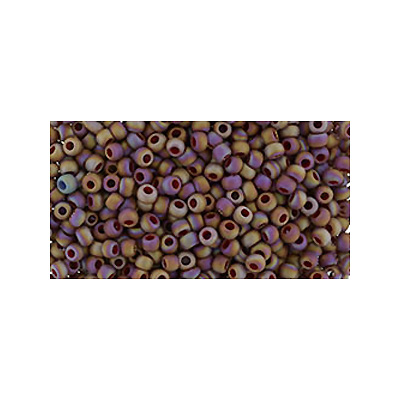 SB15JT-2639F - Toho size 15 seed beads - semi-glazed rainbow dark red