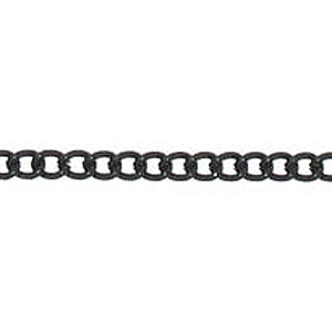 C1-6 - curb chain 4mm link, 0.9mm wire - black