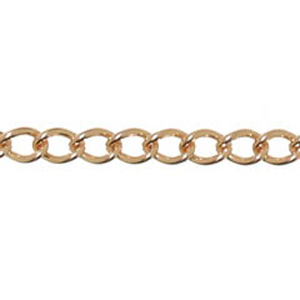 C2-7 - curb chain 5.5mm link, 1.2mm wire - rose gold