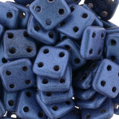 CMQT-275 - CzechMates quadratile beads - metallic suede blue