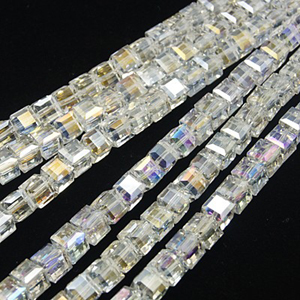 CRB17-1 - crystal faceted cubes - crystal AB