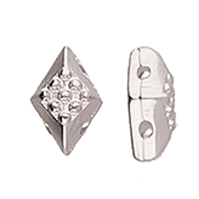 CYM-GD-012432-SP. - Adamas gemduo bead substitute - antique silver plated