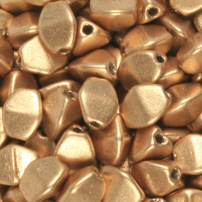 GBPCH-111 - Czech pinch beads - crystal gold matt metallic