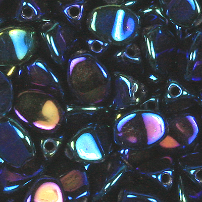 GBPCH-4 - Czech pinch beads - jet blue iris