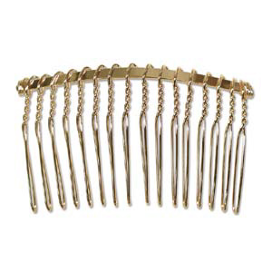 JF199-1 - metal hair combs for jewellery making - gold