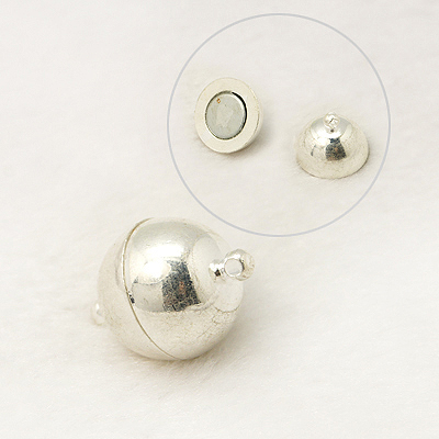 JF236-2 - magnetic round clasps - silver