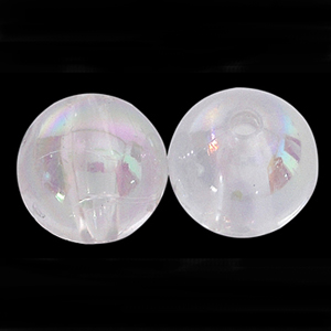 P3C AB - chinese round plastic pearls - crystal AB