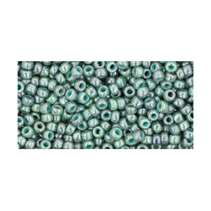 SB11JT-1207 - Toho size 11 seed beads - marbled opaque turquoise/blue
