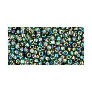 SB15JT-180 - Toho size 15 seed beads - transparent rainbow olivine
