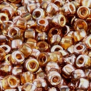 SBP8-390 - Matubo Czech size 8 seed beads - topaz gold capri