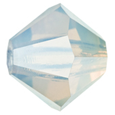 PCBIC04 PL O 1 Preciosa crystal bicones - white opal