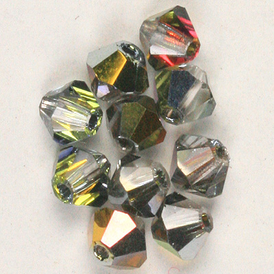 CCBIC03 148 Czech crystal bicones - Crystal Marea Half Coated