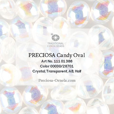GBCDYOV06-1 Czech Candy Oval Beads - crystal AB