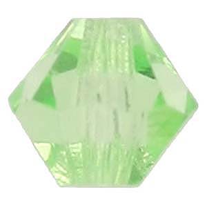 CCBIC03 26 Czech crystal bicones - chrysolite