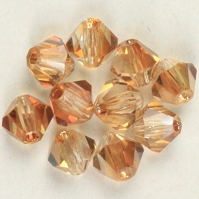 CCBIC03 149 Czech crystal bicones - Crystal Celsian Half Coated