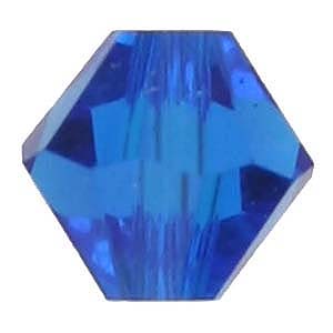 CCBIC06 32 Czech crystal bicones - Capri blue