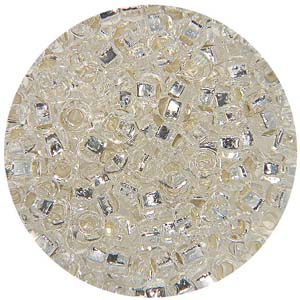 SB10-1 Preciosa Czech seed beads - silver lined crystal