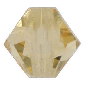 CCBIC06 21 Czech crystal bicones - light colorado topaz
