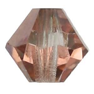 CCBIC04 22 Czech crystal bicones - crystal capri half coated