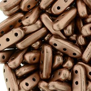 CMBM 242 CzechMates Beam Beads Bronze Copper Matt Metallic Beads