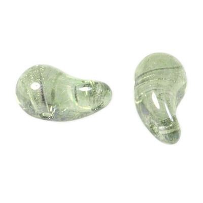 GBZOL-234-R Czech Zoliduo Beads - crystal green lustre: right version