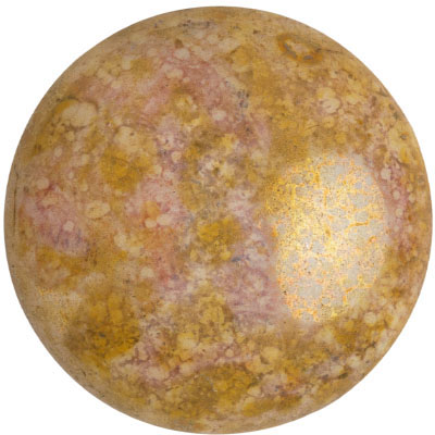 GCPP18-375 Cabochons par Puca - chalk white lila gold lustre