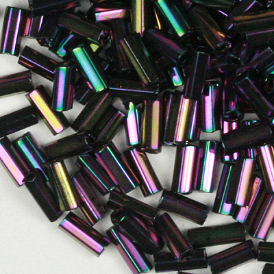 BB2-22 - Preciosa size 2 bugle beads - mauve iris