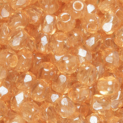 GBFP03-236 - Czech fire-polished beads - Crystal Orange Lustre