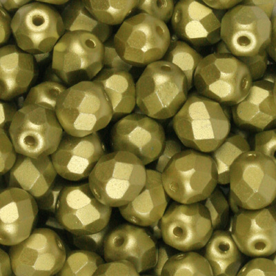 GBFP04 PASTEL 334 - Czech fire-polished beads - pastel lime