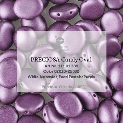 GBCDYOV06-335 - Czech Candy Oval Beads - pastel Bordeaux