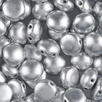 GBCDY06-110 - Czech Candy Beads - crystal silver matt metallic