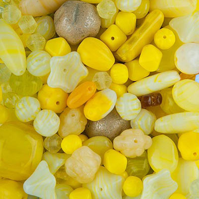 GBPM-1 - pressed glass bead mixes - yellow