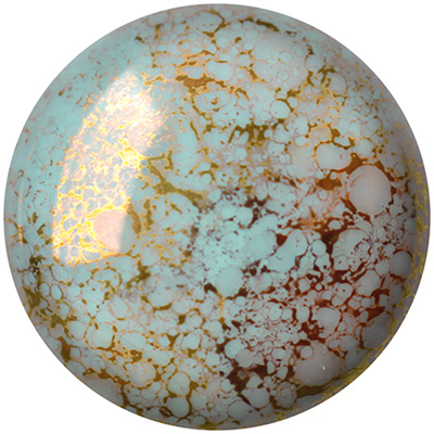 GCPP25-447 - Cabochons par Puca - opaque aqua bronze