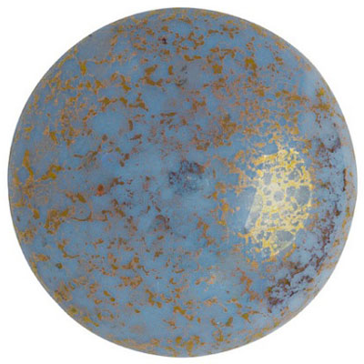 GCPP18-450 - Cabochons par Puca - opaque blue turquoise bronze