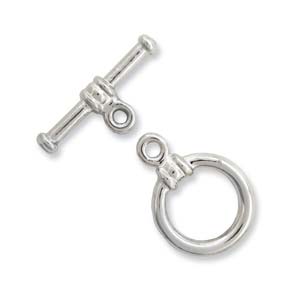 JF161-2 - round toggle clasp - silver