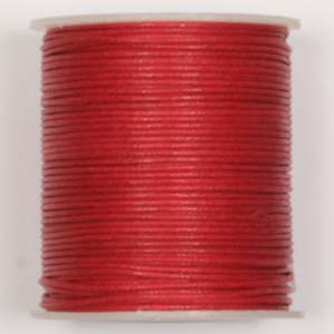 WCC-1 RED - waxed cotton cord - red