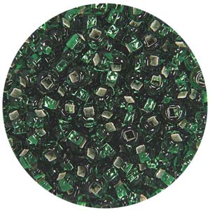 SB10-16 - Preciosa Czech seed beads - silver lined emerald green
