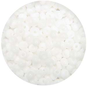 SB10-18 - Preciosa Czech seed beads - opaque white