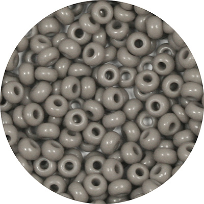 SB8-28 - Preciosa Czech seed beads - opaque grey