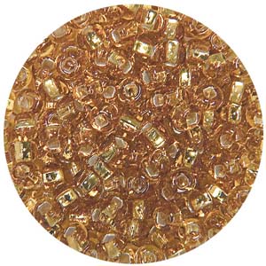 SB10-3 - Preciosa Czech seed beads - silver lined dark gold