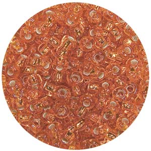 SB8-6 - Preciosa Czech seed beads - silver lined orange