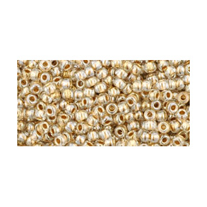 SB11JT-989 - Toho size 11 seed beads - gold lined crystal