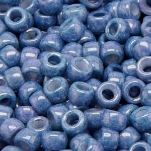 SBP8-354 - Matubo Czech size 8 seed beads - chalk blue lustre