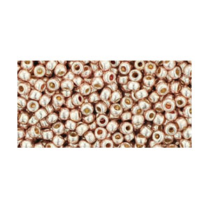 SB15JT-PF552 - Toho size 15 seed beads - permanent finish galvanized sweet blush