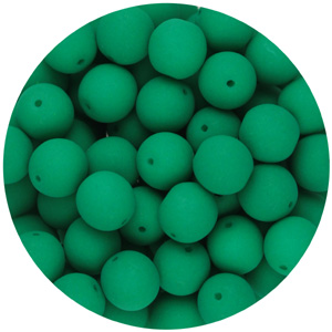 GBSR04-97 - round pressed glass beads - neon green