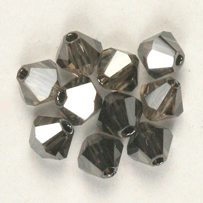 CCBIC04 64 2X - Czech crystal bicones - Crystal Labrador Full Coated