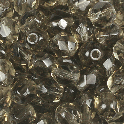 GBFP04 COLS 10 - Czech fire-polished beads - black diamond