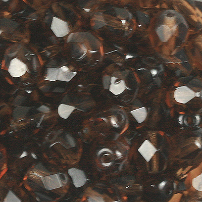 GBFP08 COLS 19 - Czech fire-polished beads - smoked topaz