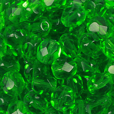 GBFP08 COLS 76 - Czech fire-polished beads - green
